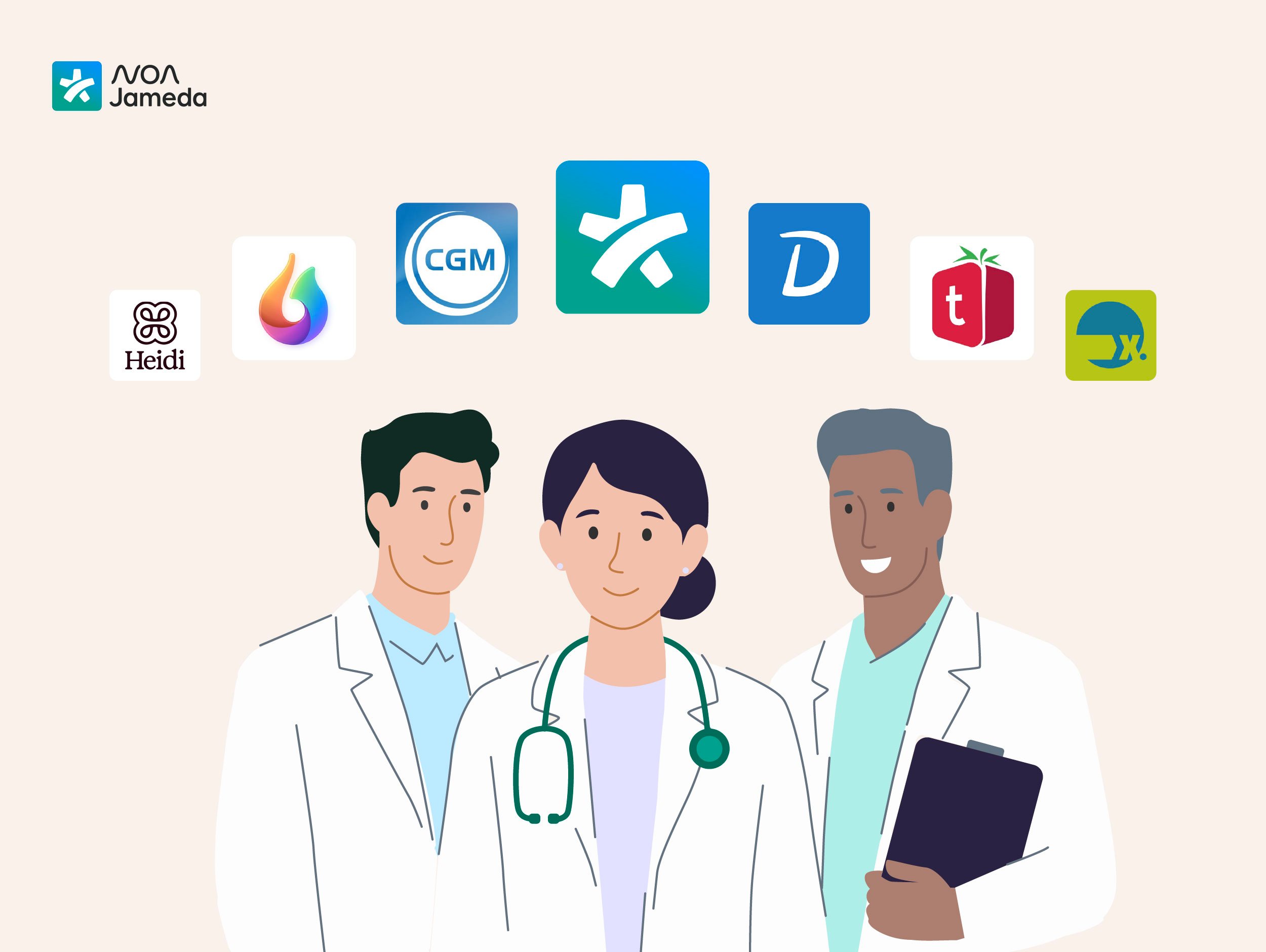 Die-7-besten-KI-Dokumentationstools-für-Ärzte-Titelbild-Noa-Notes