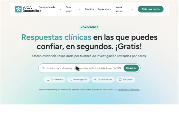 noa evidence - evidencia clínica en segundos